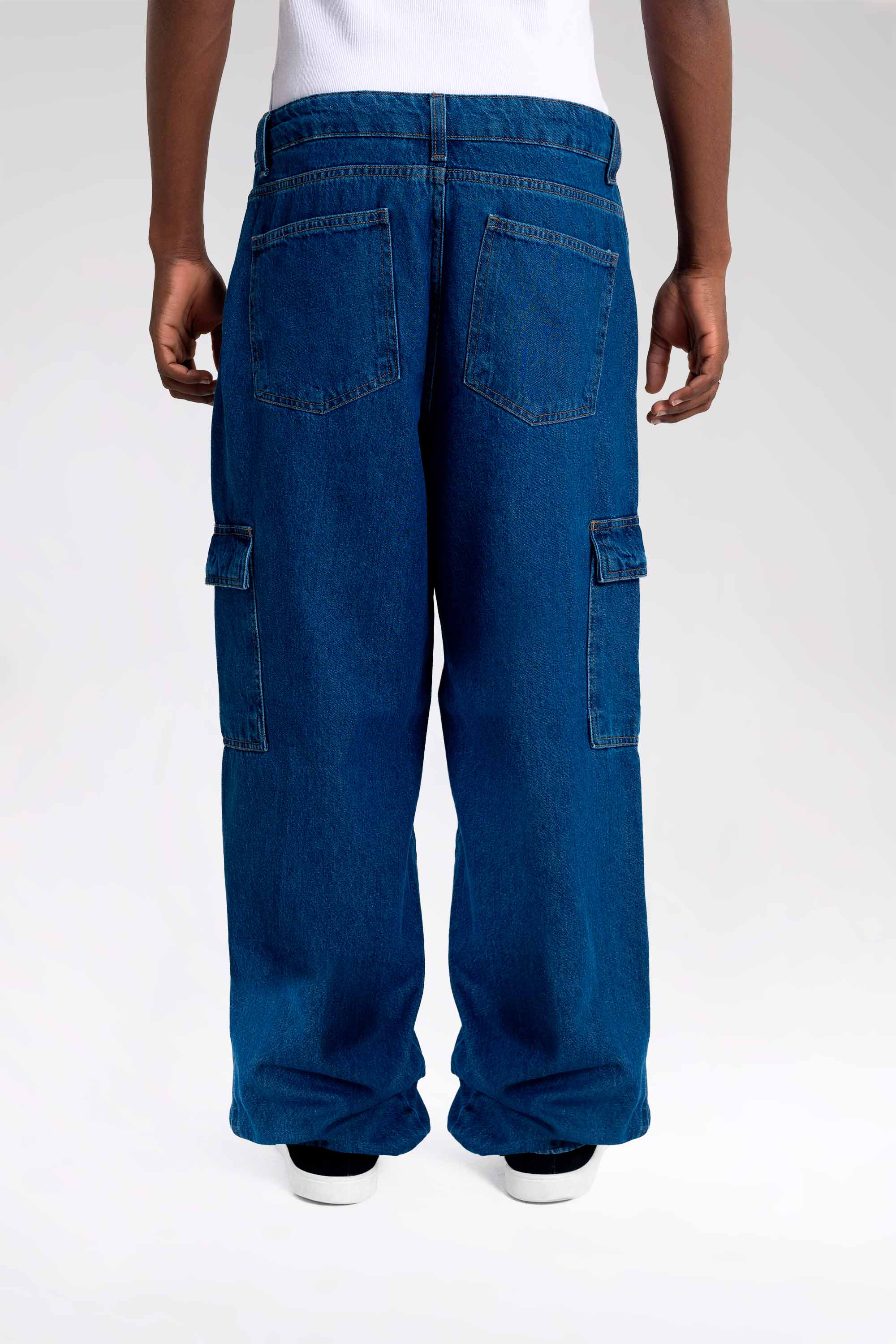 Calça Jeans Heavy Cargo Brunx Ind — Azul Escuro