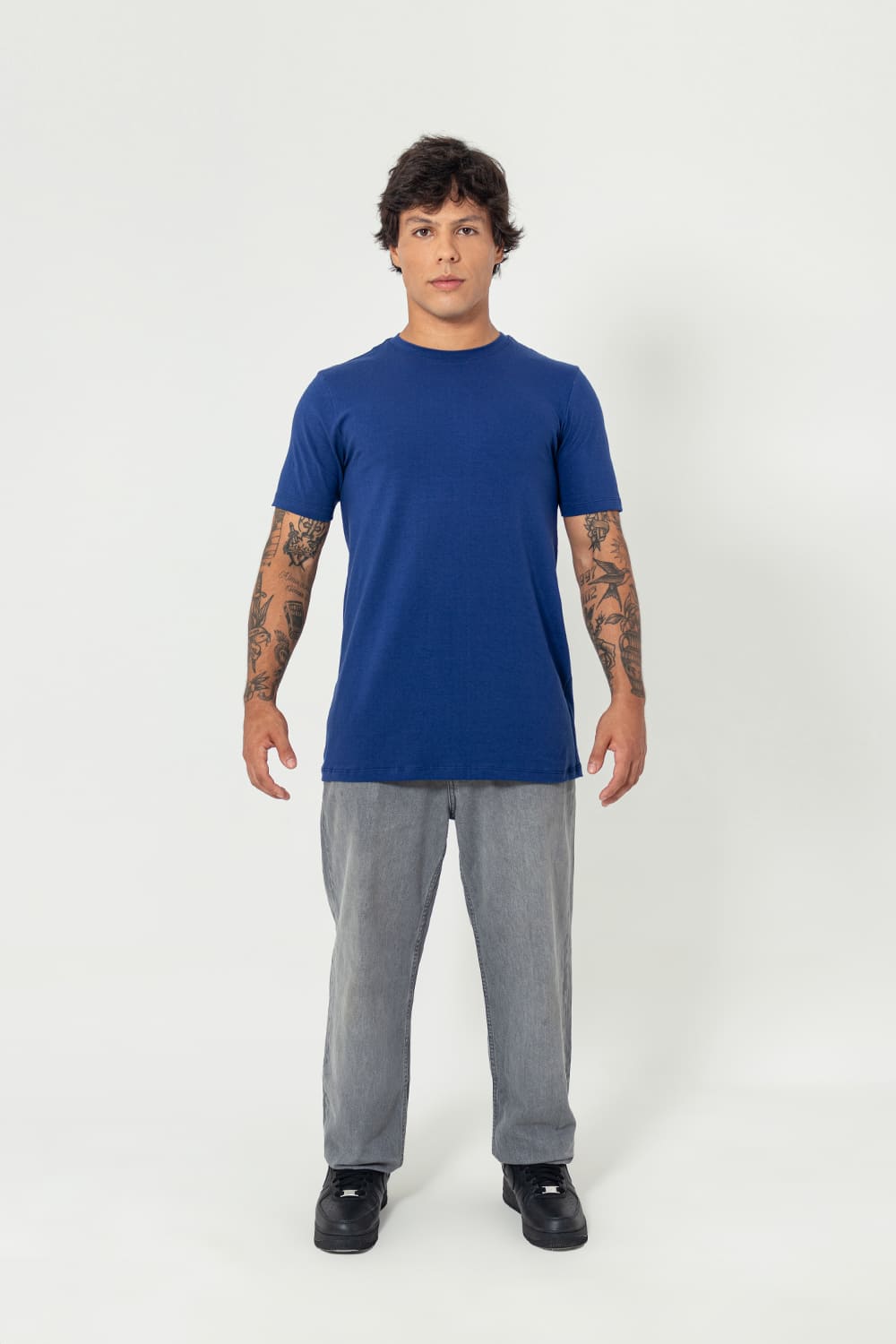 Brunx Camiseta Slim Cotton Streetwear Brunx Ind Azul Marinho – Justa e Elegante